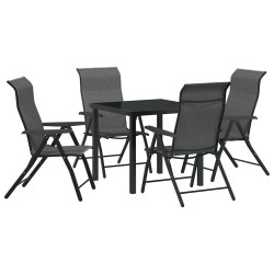 Ensemble de salle à manger pour jardin 5 pcs Gris 563540563540