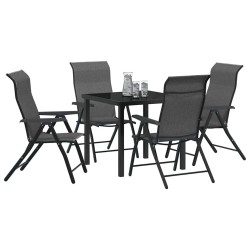Ensemble de salle à manger pour jardin 5 pcs Gris 563540563540