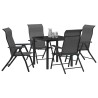 Ensemble de salle à manger pour jardin 5 pcs Gris 563540563540