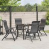 Ensemble de salle à manger pour jardin 5 pcs Gris 563540563540