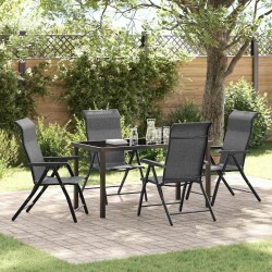 Ensemble de salle à manger pour jardin 5 pcs Gris 563541563541