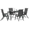 Ensemble de salle à manger pour jardin 5 pcs Gris 563541563541