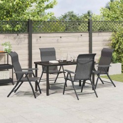 Ensemble de salle à manger pour jardin 5 pcs Gris 563541563541