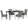 Ensemble de salle à manger pour jardin 5 pcs Gris 563543563543
