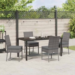 Ensemble de salle à manger pour jardin 5 pcs Gris 563543563543