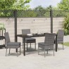 Ensemble de salle à manger pour jardin 5 pcs Gris 563543563543