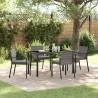 Ensemble de salle à manger pour jardin 5 pcs Gris 563545563545
