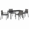 Ensemble de salle à manger pour jardin 5 pcs Gris 563545563545