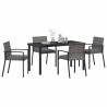 Ensemble de salle à manger pour jardin 5 pcs Gris 563545563545