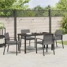 Ensemble de salle à manger pour jardin 5 pcs Gris 563545563545