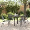 Ensemble de salle à manger pour jardin 5 pcs Anthracite 563546563546