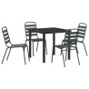 Ensemble de salle à manger pour jardin 5 pcs Anthracite 563546563546