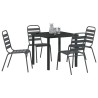 Ensemble de salle à manger pour jardin 5 pcs Anthracite 563546563546