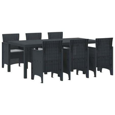 Ensemble de salle à manger pour jardin 7 pcs Anthracite 563549563549