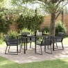 Ensemble de salle à manger pour jardin 5 pcs Noir 563550563550