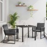 Ensemble de salle à manger pour jardin 3 pcs Noir 563552563552