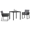 Ensemble de salle à manger pour jardin 3 pcs Noir 563552563552