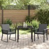 Ensemble de salle à manger pour jardin 3 pcs Noir 563552563552