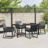 Ensemble de salle à manger pour jardin 5 pcs Noir 563555563555