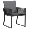 Ensemble de salle à manger pour jardin 5 pcs Noir 563555563555