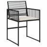 Ensemble de salle à manger pour jardin 5 pcs Noir 563556563556