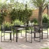 Ensemble de salle à manger pour jardin 5 pcs Noir 563557563557