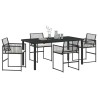 Ensemble de salle à manger pour jardin 5 pcs Noir 563557563557