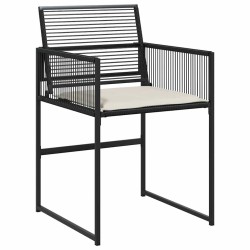 Ensemble de salle à manger pour jardin 5 pcs Noir 563557563557