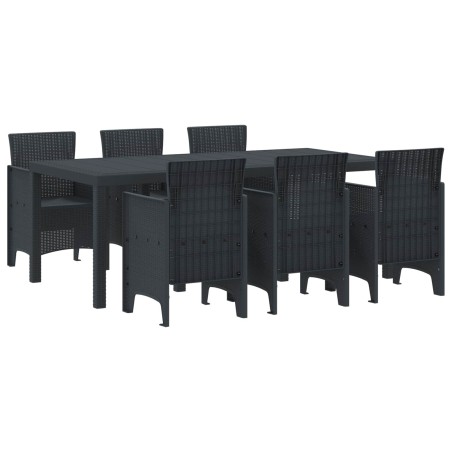 Ensemble de salle à manger pour jardin 7 pcs Anthracite 563559563559