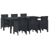 Ensemble de salle à manger pour jardin 7 pcs Anthracite 563559563559