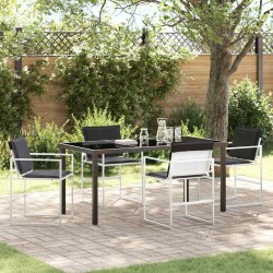 Ensemble de salle à manger pour jardin 5 pcs Blanc 563561563561