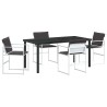 Ensemble de salle à manger pour jardin 5 pcs Blanc 563561563561