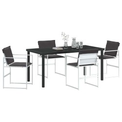 Ensemble de salle à manger pour jardin 5 pcs Blanc 563561563561