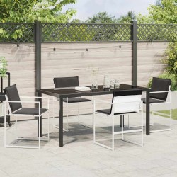 Ensemble de salle à manger pour jardin 5 pcs Blanc 563561563561