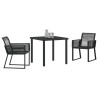 Ensemble de salle à manger pour jardin 3 pcs Noir 563575563575