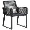 Ensemble de salle à manger pour jardin 3 pcs Noir 563575563575