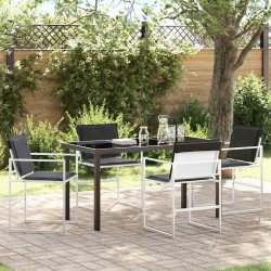 Ensemble de salle à manger pour jardin 5 pcs Blanc 563576563576