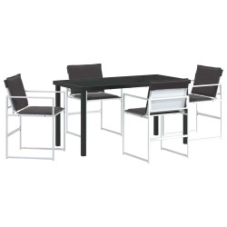 Ensemble de salle à manger pour jardin 5 pcs Blanc 563576563576