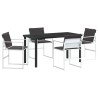 Ensemble de salle à manger pour jardin 5 pcs Blanc 563576563576