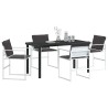 Ensemble de salle à manger pour jardin 5 pcs Blanc 563576563576