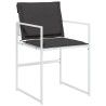 Ensemble de salle à manger pour jardin 5 pcs Blanc 563576563576