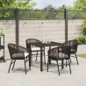 Ensemble de salle à manger pour jardin 5 pcs Marron 563577563577