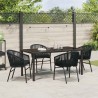 Ensemble de salle à manger pour jardin 5 pcs Noir 563578563578
