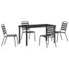 Ensemble de salle à manger pour jardin 5 pcs Anthracite 563579563579