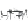 Ensemble de salle à manger pour jardin 5 pcs Anthracite 563579563579