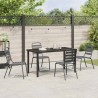 Ensemble de salle à manger pour jardin 5 pcs Anthracite 563579563579