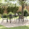 Ensemble de salle à manger pour jardin 5 pcs Anthracite 563582563582