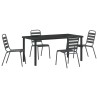 Ensemble de salle à manger pour jardin 5 pcs Anthracite 563582563582