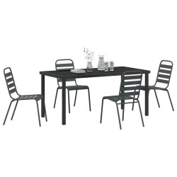Ensemble de salle à manger pour jardin 5 pcs Anthracite 563582563582