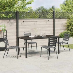 Ensemble de salle à manger pour jardin 5 pcs Anthracite 563582563582